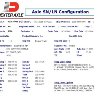 13TF 8K 865 DS HYD 9/16";STUD W/EZ LUBE**SHORT SPINDLE, HF=93.5, OB=76.5, 22.5 DOWN, LOW PROFILE, STANDARD, REPLACING #123570098